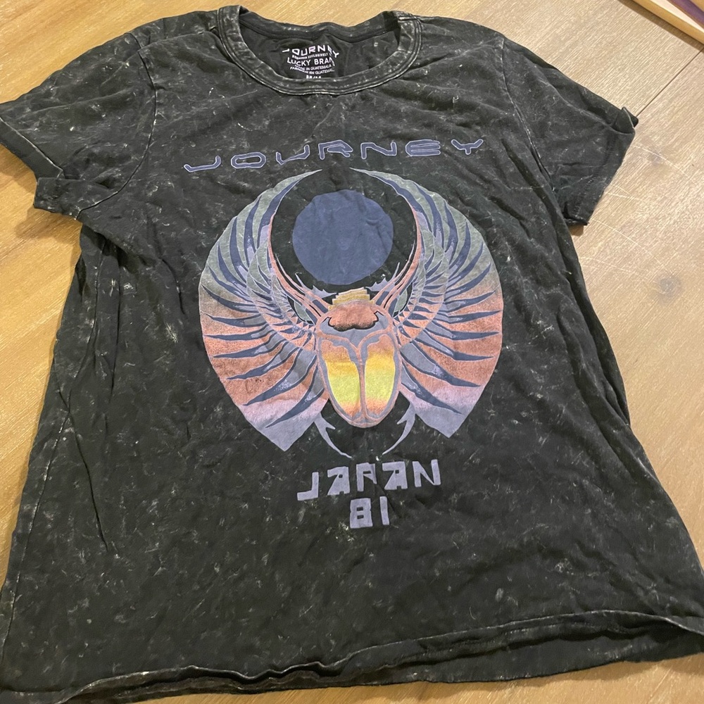 NWOT Lucky Brand Black Tee with Graphic Print